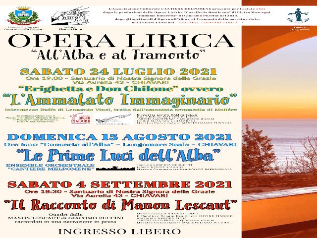 Opera Lirica "All'Alba e al Tramonto"