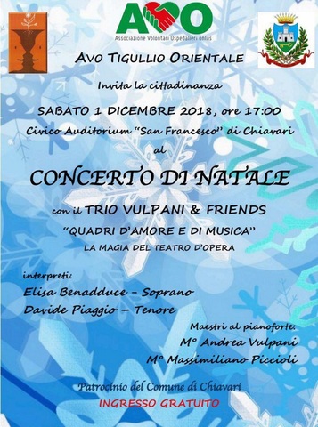 Concerto di Natale con il Trio Vulpani & Friends -  "Quadri d'amore e di Musica"  - La magia del Teatro d'Opera