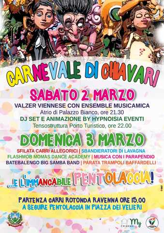 Carnevale a Chiavari: appuntamenti per il 2 e 3 Marzo 2019.